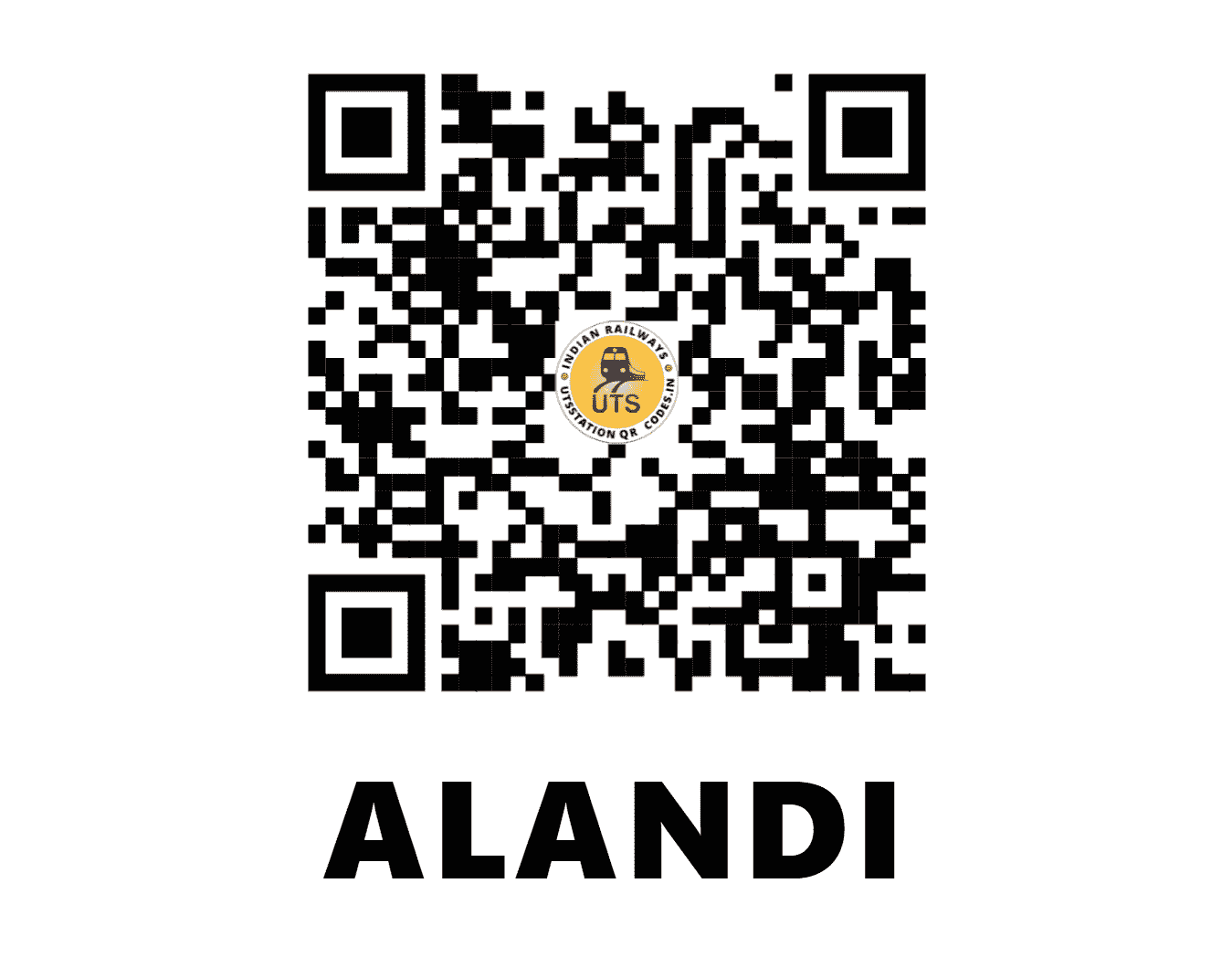UTS QR Code for ALANDI - ALN (CR - MAHARASHTRA)