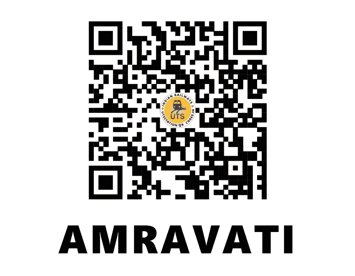 UTS QR Code for AMRAVATI - AMI (CR - MAHARASHTRA)