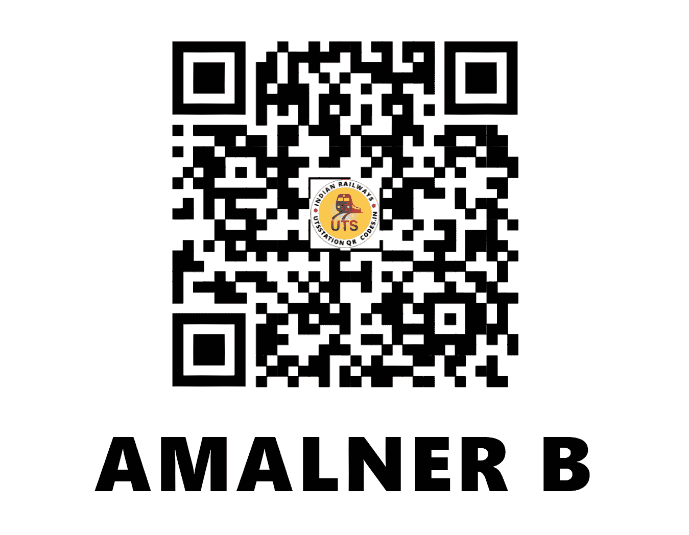UTS QR Code for AMALNER B - AMNE (CR - MAHARASHTRA)