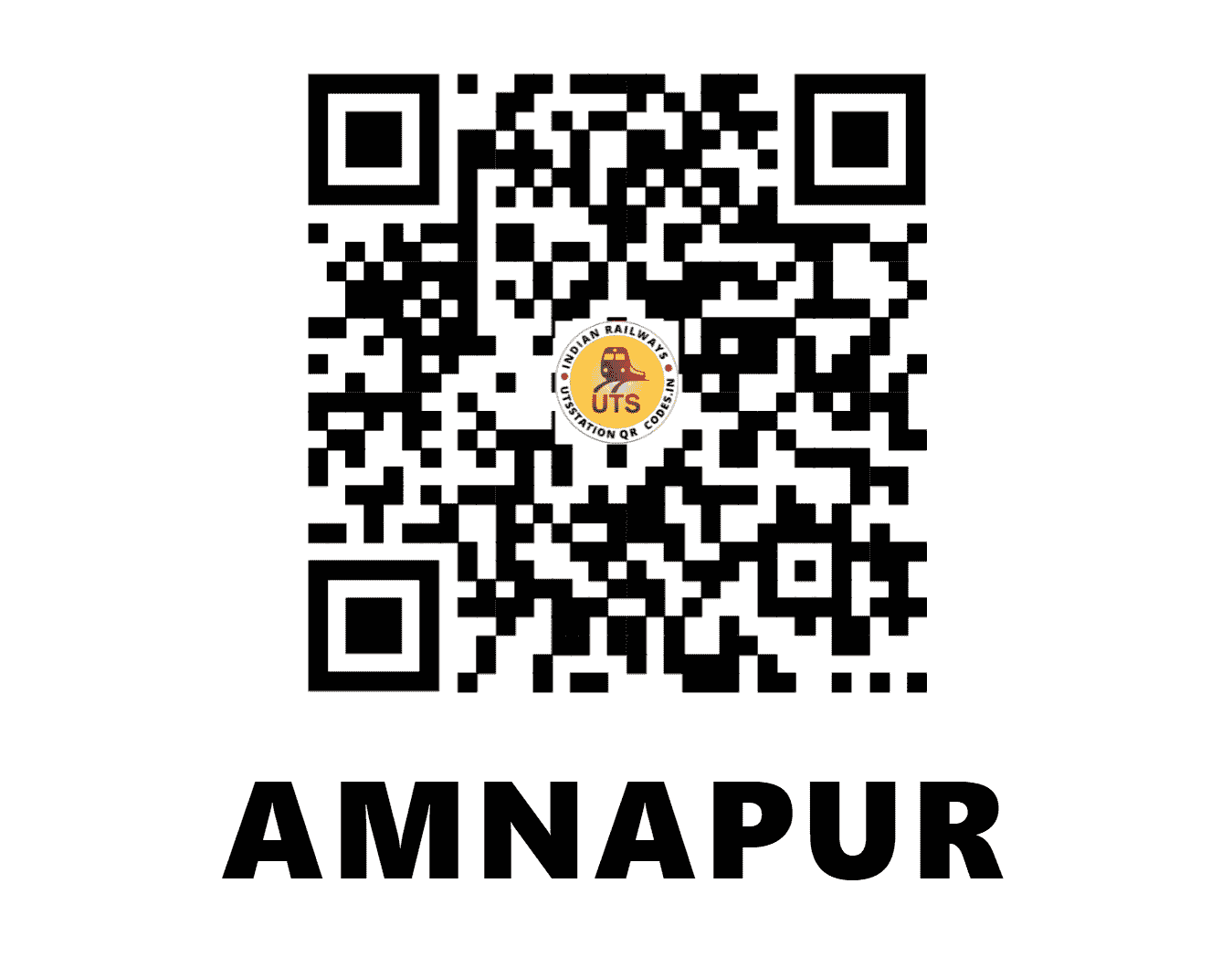 UTS QR Code for AMNAPUR - ANQ (CR - MAHARASHTRA)