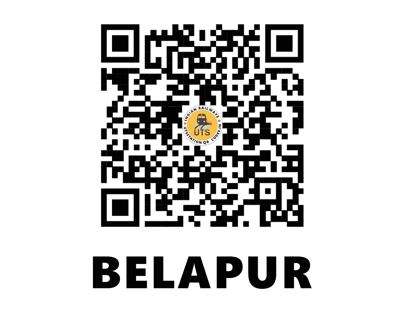UTS QR Code for BELAPUR - BAP (CR - MAHARASHTRA)