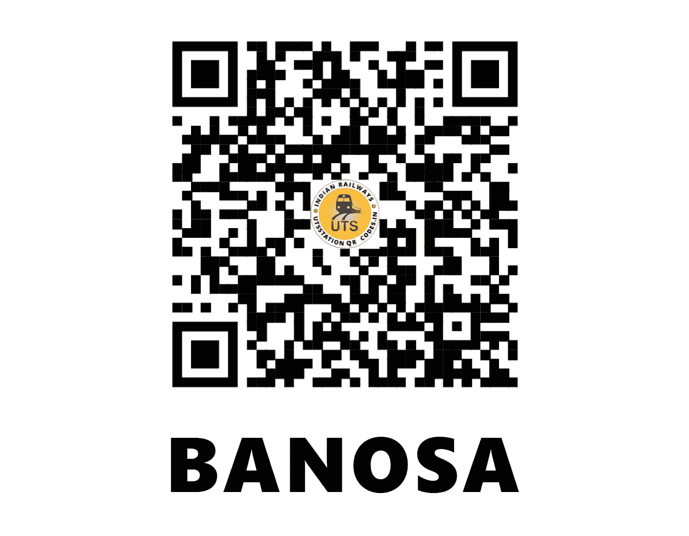 UTS QR Code for BANOSA - BASA (CR - MAHARASHTRA)