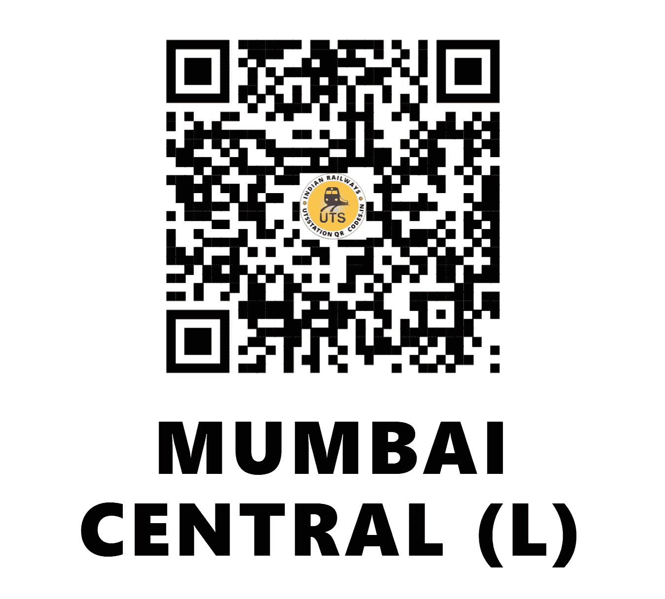 UTS QR Code for MUMBAI CENTRAL (L) - BCL (CR - MAHARASHTRA)
