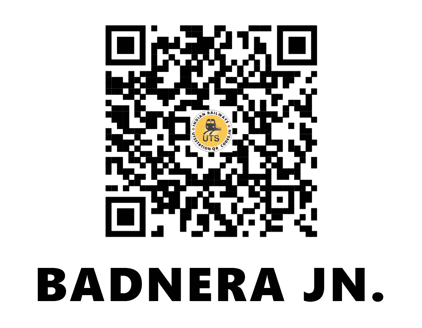 UTS QR Code for BADNERA JN. - BD (CR - MAHARASHTRA)