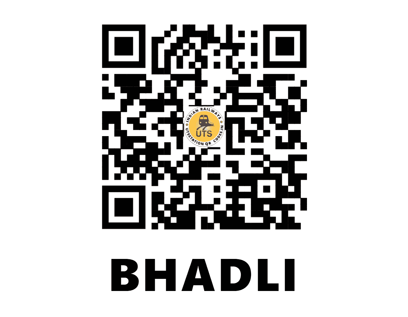 UTS QR Code for BHADLI - BDI (CR - MAHARASHTRA)