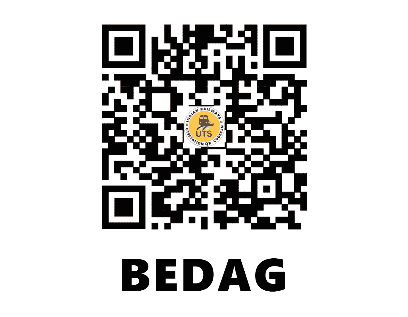 UTS QR Code for BEDAG - BDK (CR - MAHARASHTRA)