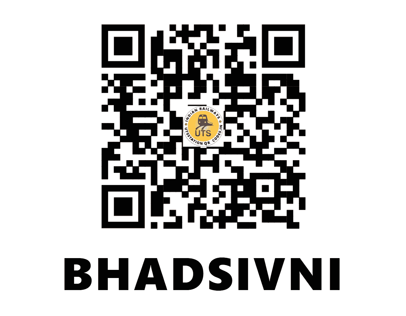UTS QR Code for BHADSIVNI - BDKE (CR - MAHARASHTRA)