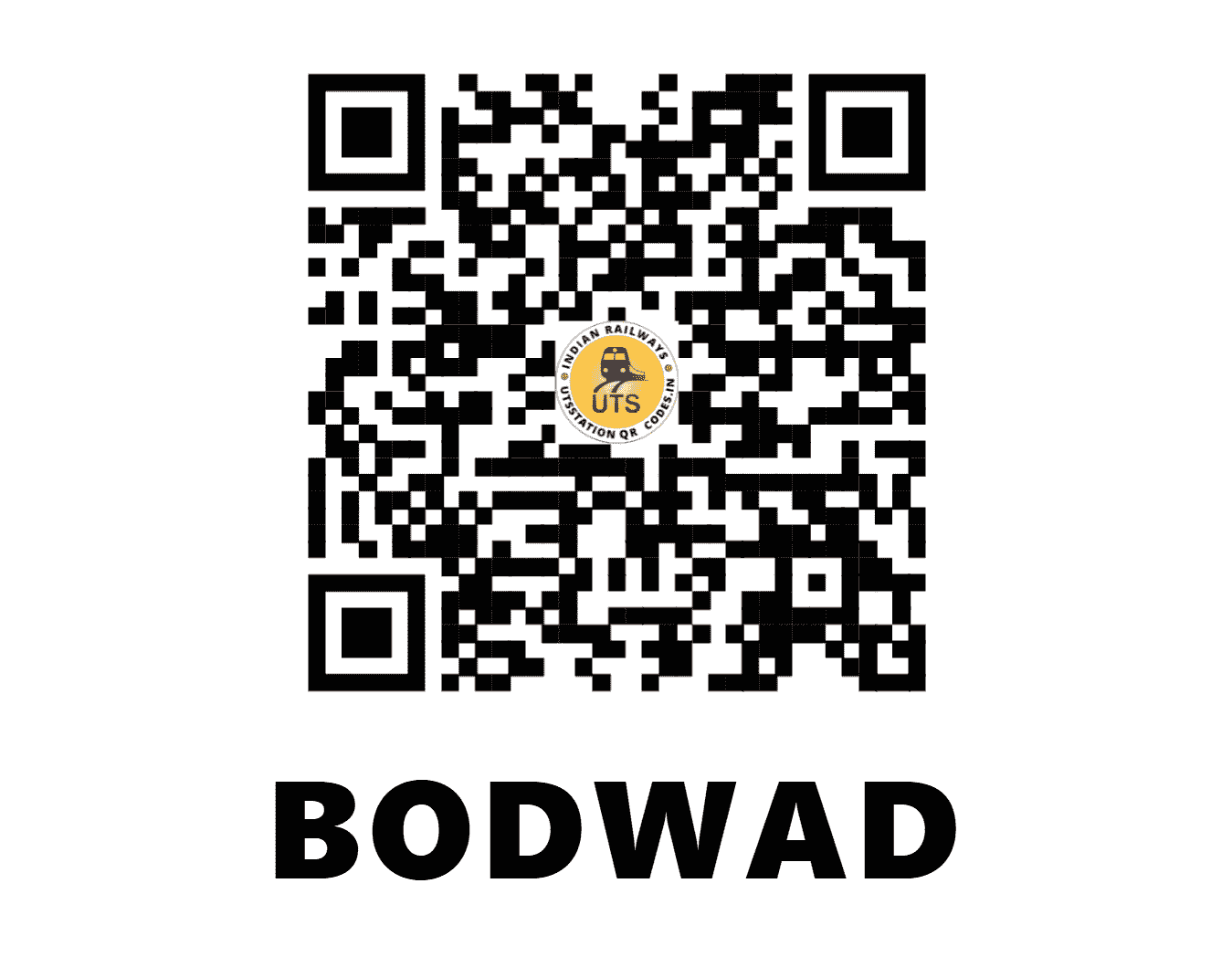 UTS QR Code for BODWAD - BDWD (CR - MAHARASHTRA)