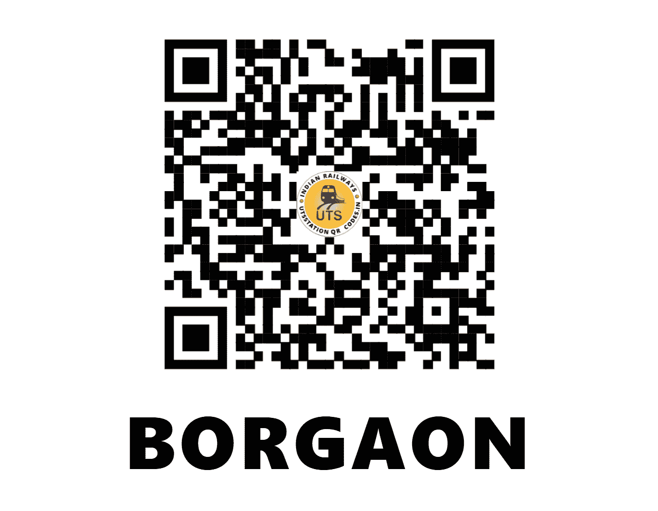 UTS QR Code for BORGAON - BGN (CR - MAHARASHTRA)
