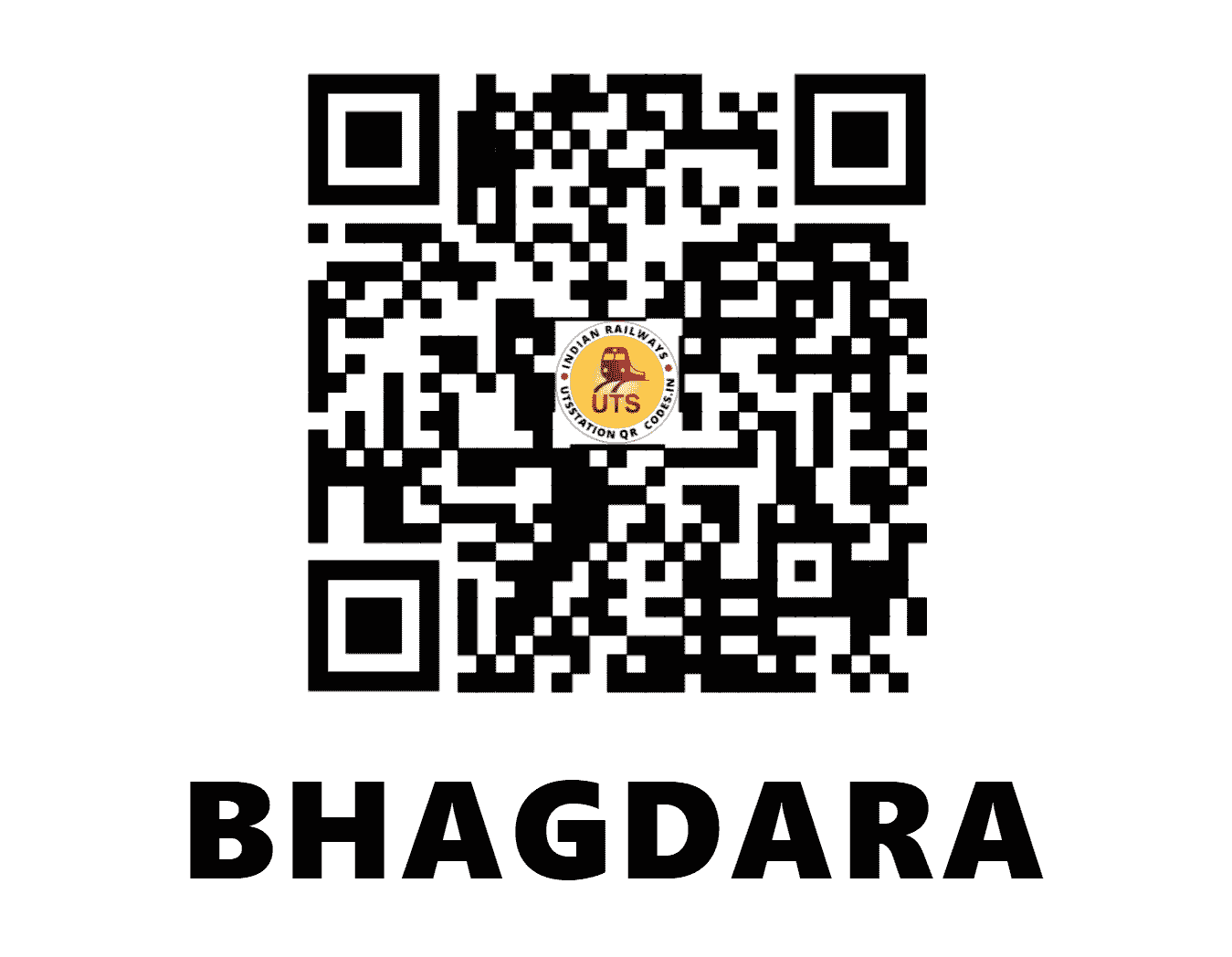 UTS QR Code for BHAGDARA - BGR (CR - MAHARASHTRA)
