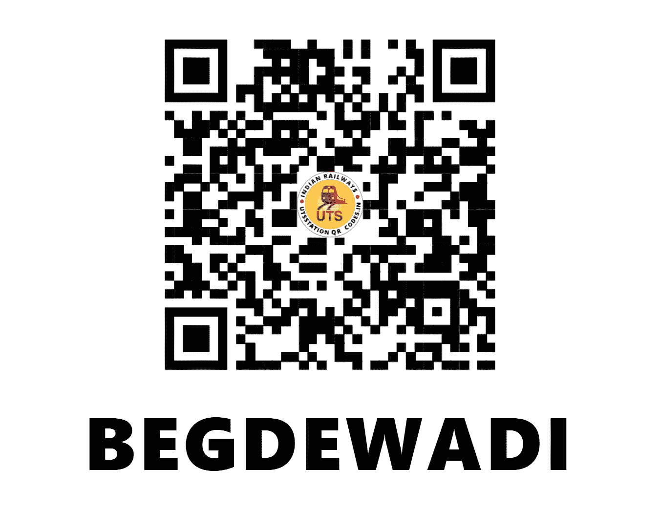 UTS QR Code for BEGDEWADI - BGWI (CR - MAHARASHTRA)