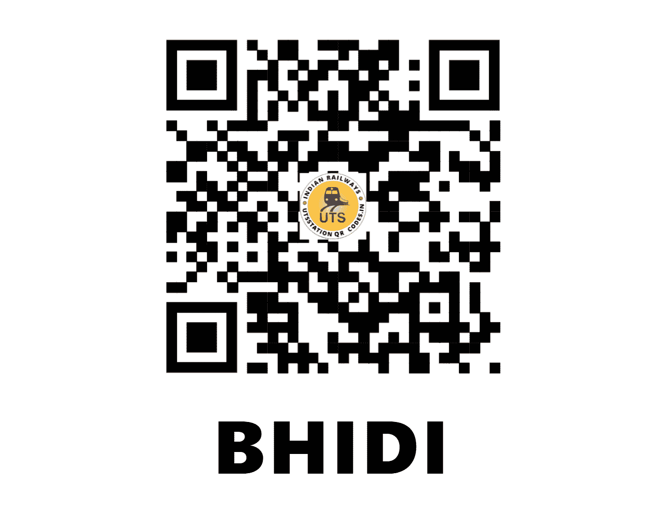 UTS QR Code for BHIDI - BHID (CR - MAHARASHTRA)