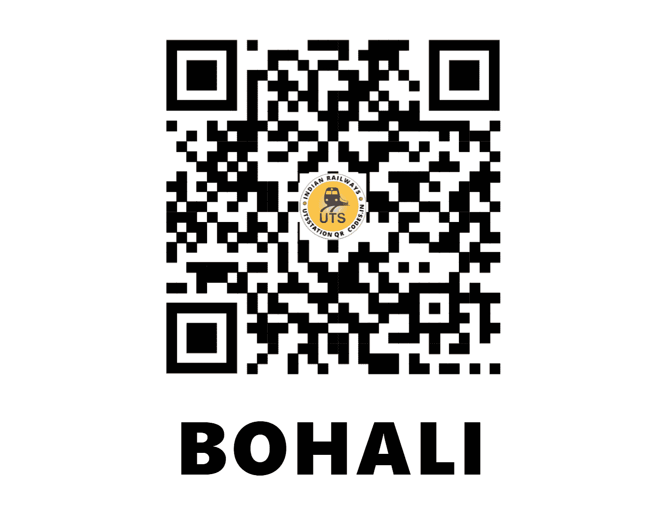 UTS QR Code for BOHALI - BHLI (CR - MAHARASHTRA)