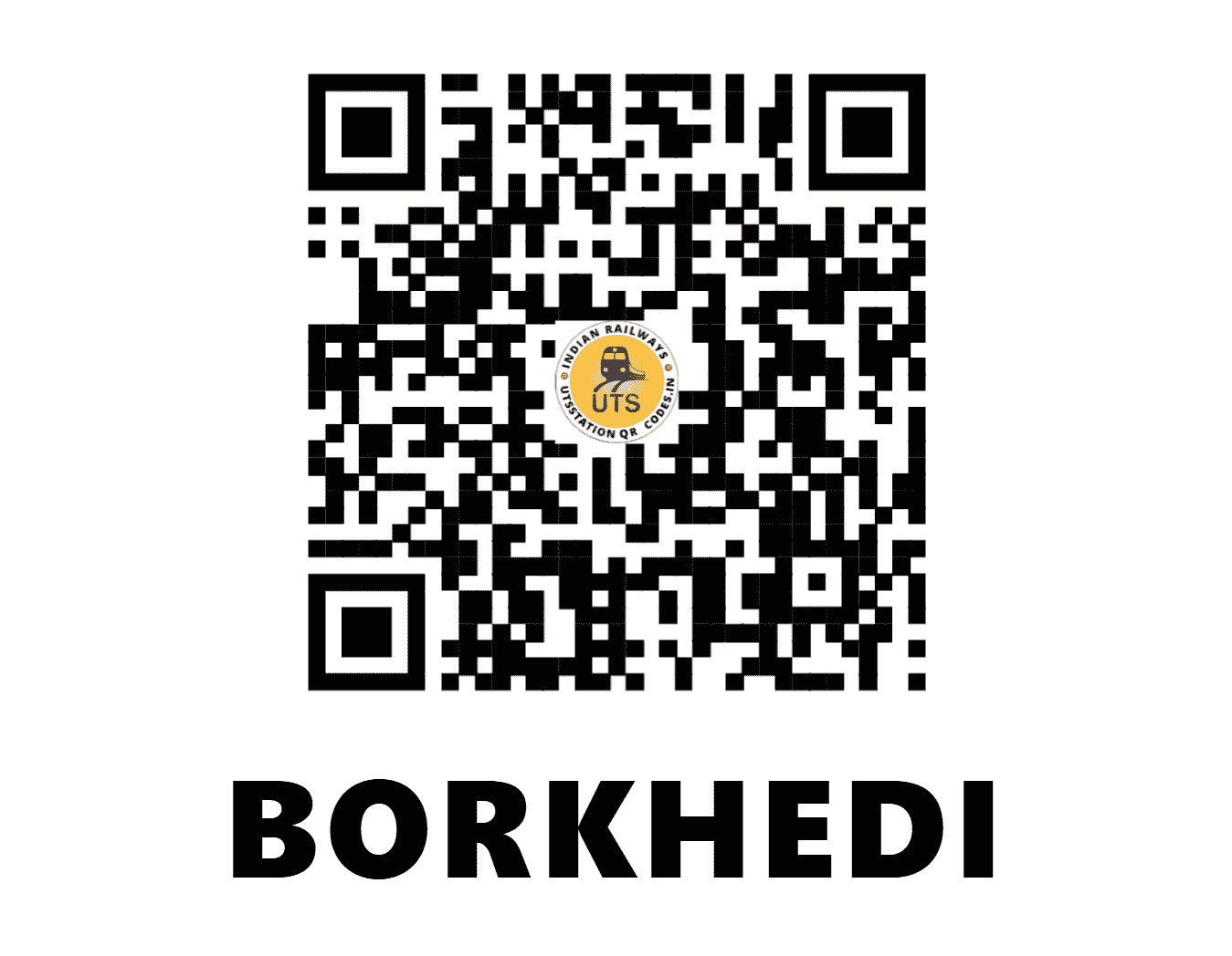UTS QR Code for BORKHEDI - BOK (CR - MAHARASHTRA)