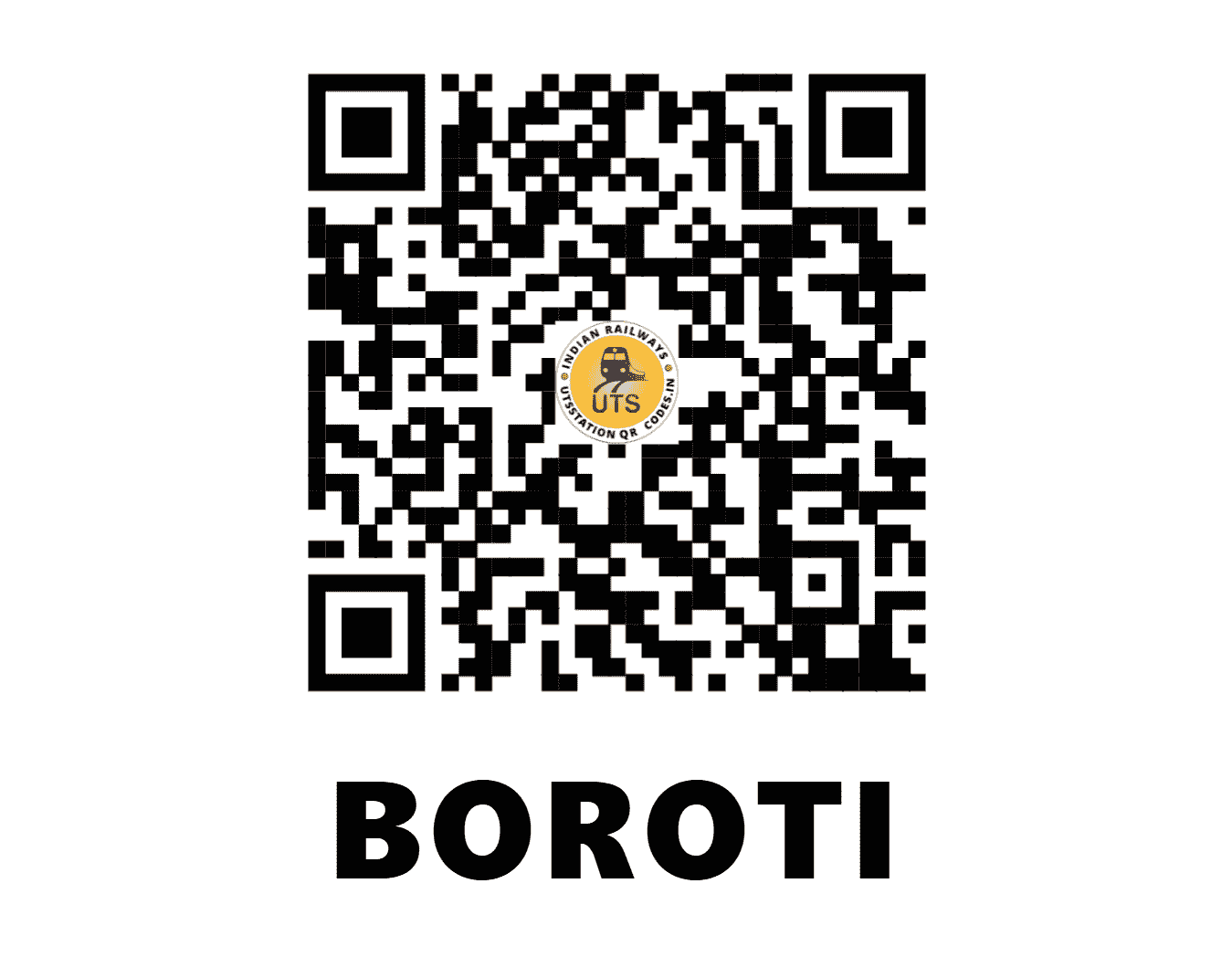 UTS QR Code for BOROTI - BOT (CR - MAHARASHTRA)