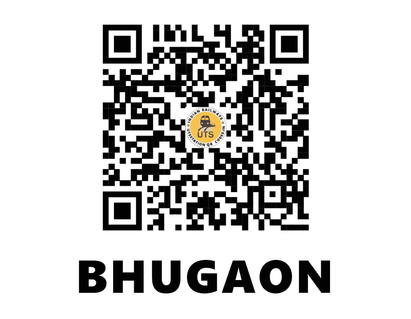 UTS QR Code for BHUGAON - BPK (CR - MAHARASHTRA)