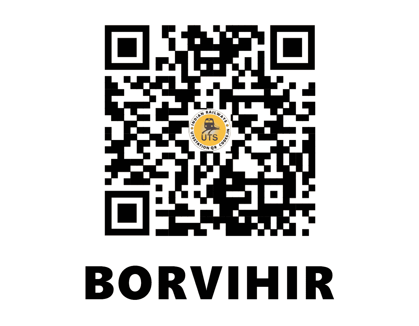 UTS QR Code for BORVIHIR - BRVR (CR - MAHARASHTRA)