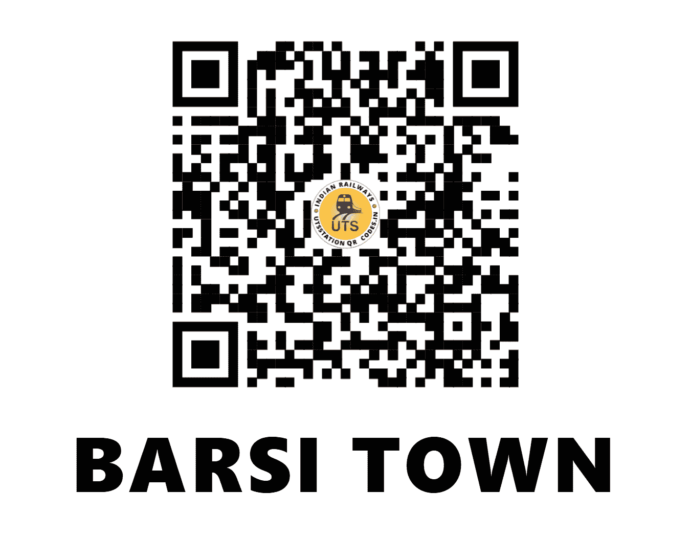 UTS QR Code for BARSI TOWN - BTW (CR - MAHARASHTRA)