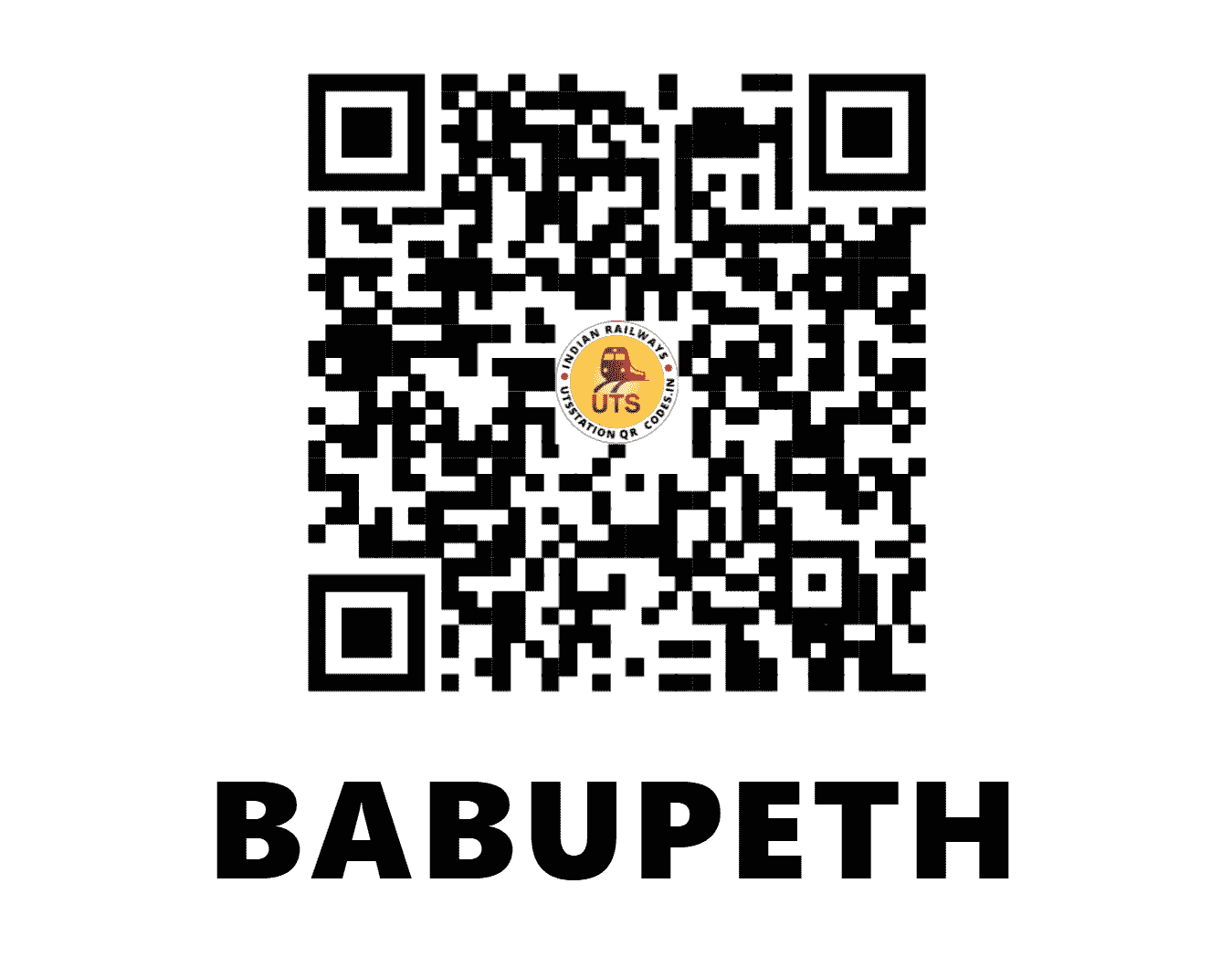 UTS QR Code for BABUPETH - BUPH (CR - MAHARASHTRA)