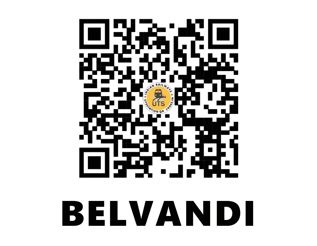UTS QR Code for BELVANDI - BWD (CR - MAHARASHTRA)