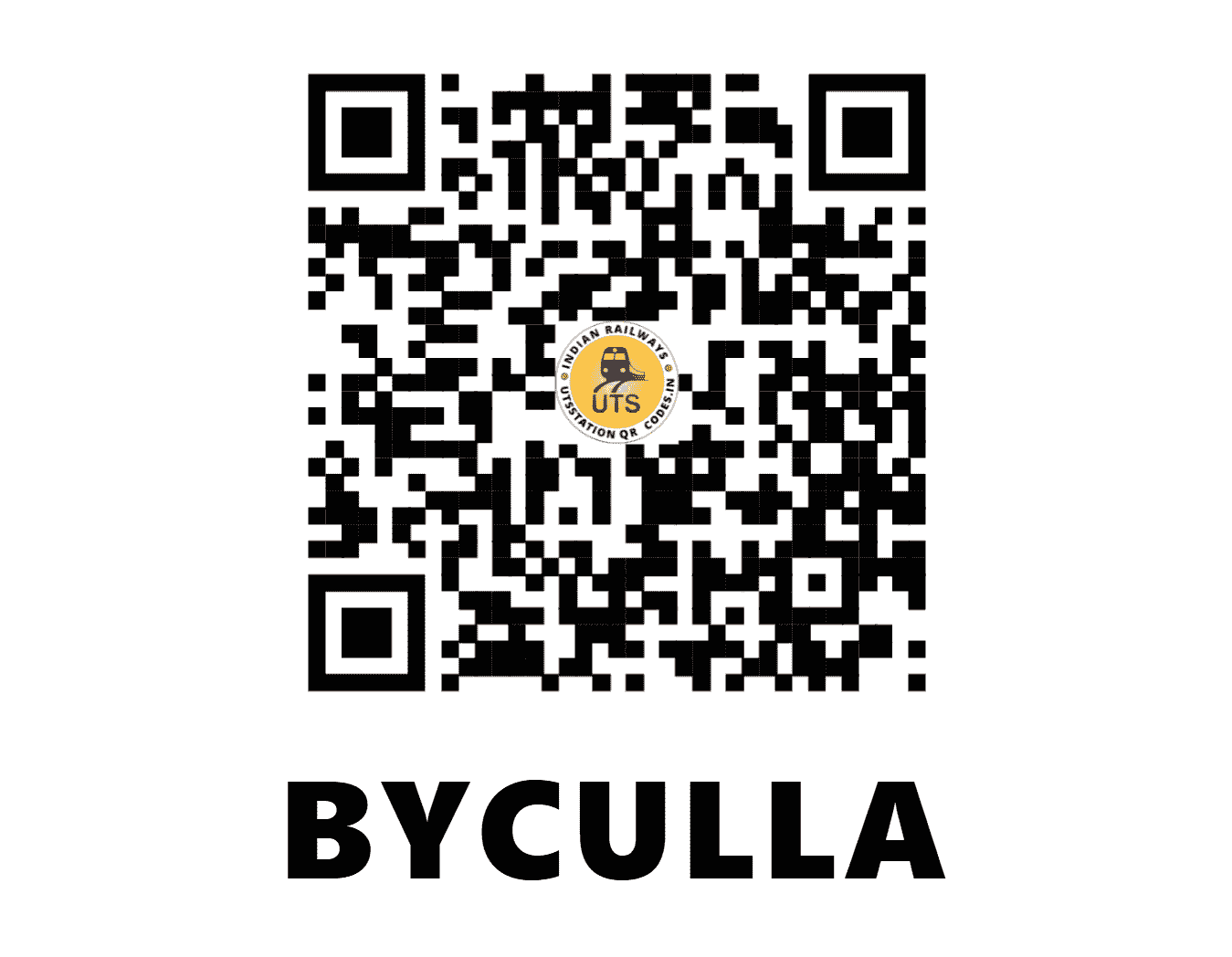 UTS QR Code for BYCULLA - BY (CR - MAHARASHTRA)
