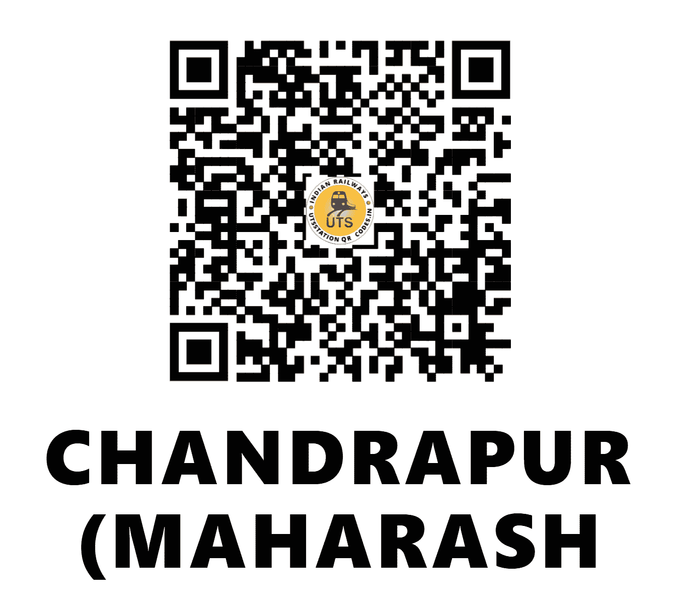 UTS QR Code for CHANDRAPUR (MAHARASH - CD (CR - MAHARASHTRA)