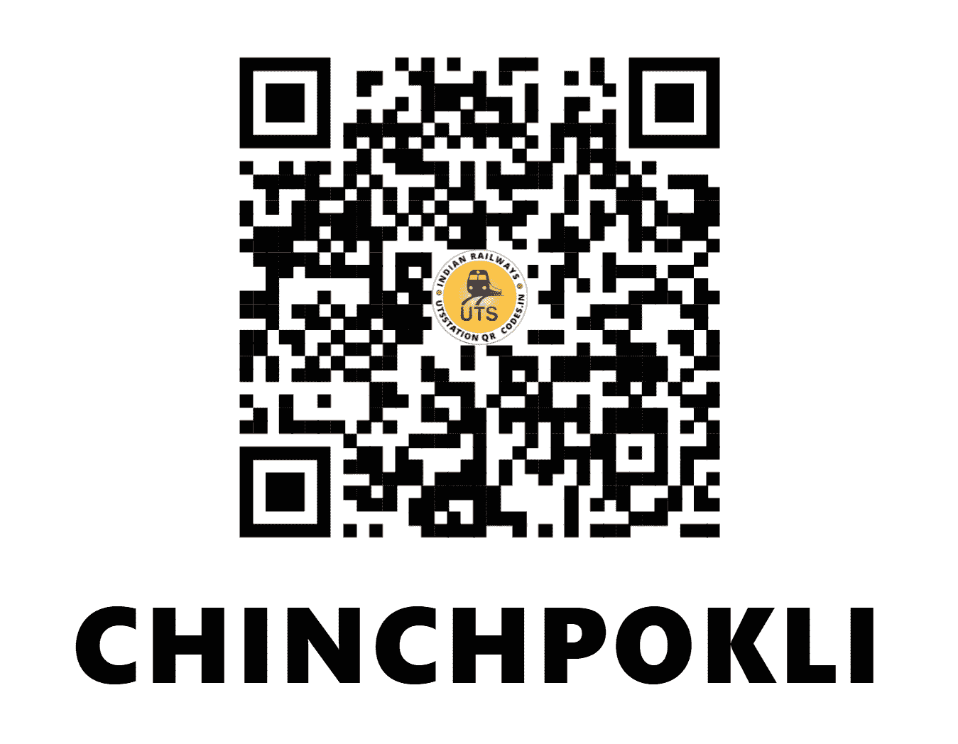 UTS QR Code for CHINCHPOKLI - CHG (CR - MAHARASHTRA)