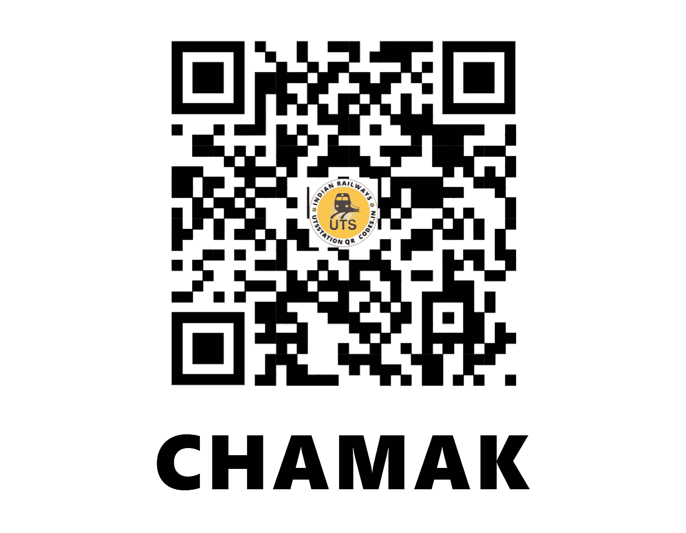 UTS QR Code for CHAMAK - CMK (CR - MAHARASHTRA)
