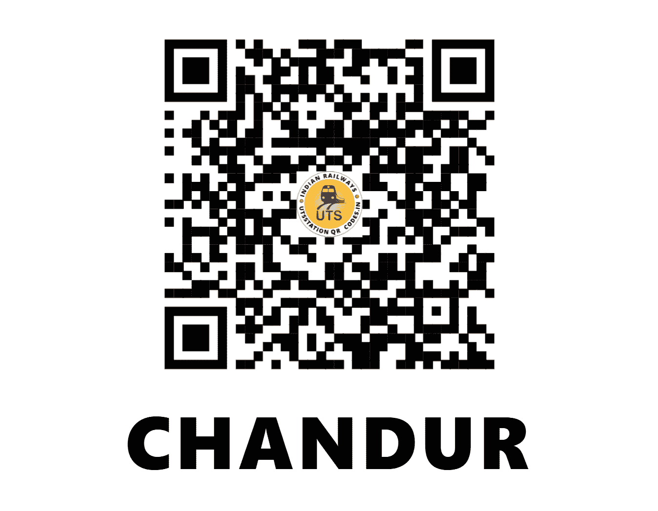 UTS QR Code for CHANDUR - CND (CR - MAHARASHTRA)