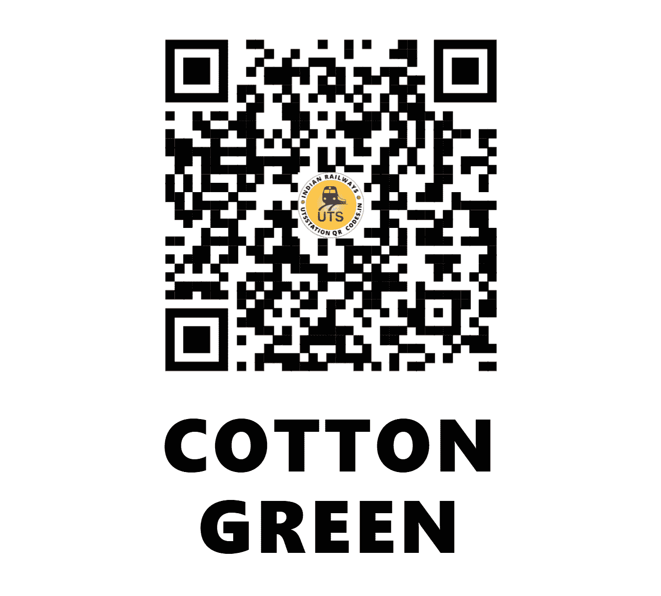 UTS QR Code for COTTON GREEN - CTGN (CR - MAHARASHTRA)