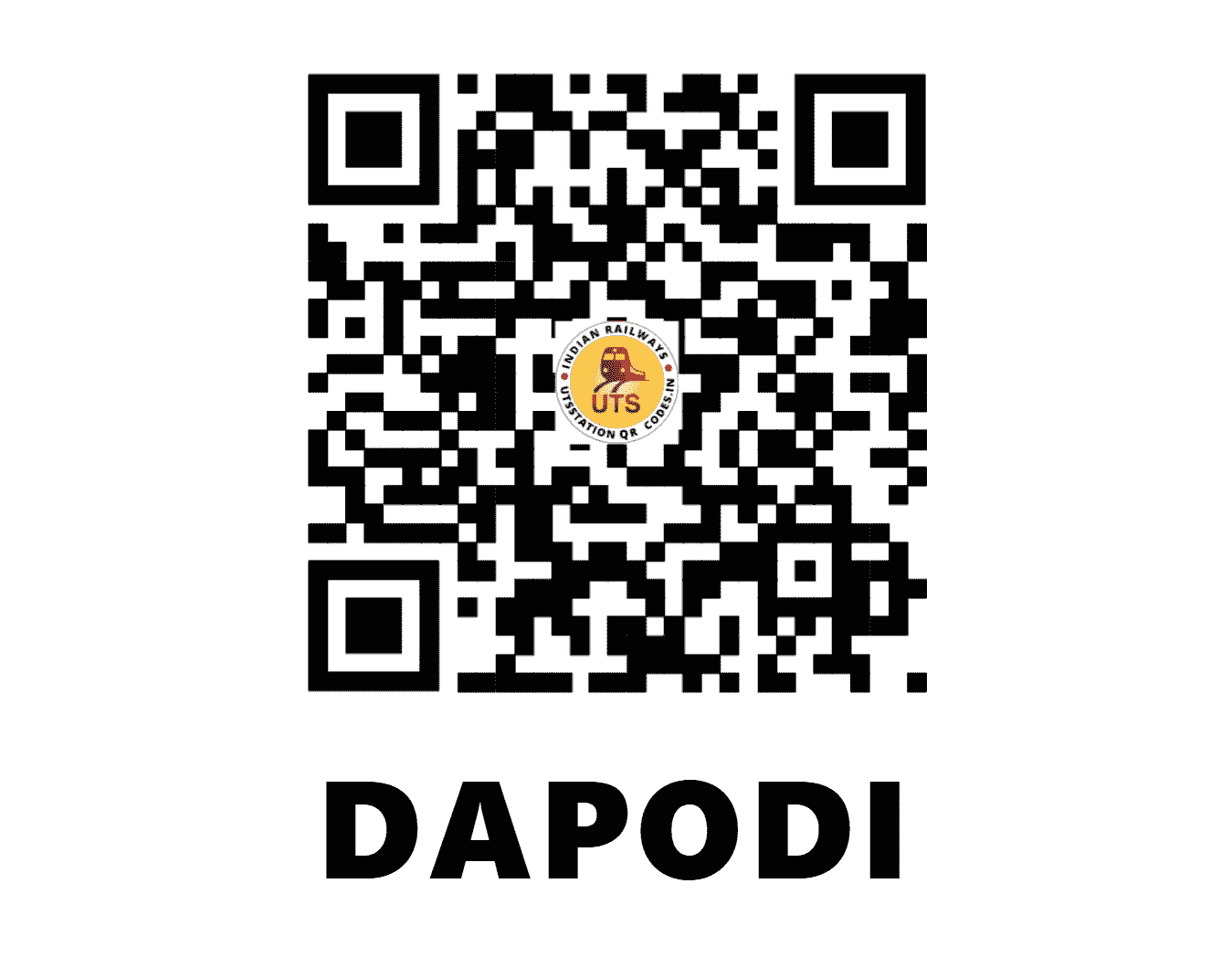 UTS QR Code for DAPODI - DAPD (CR - MAHARASHTRA)