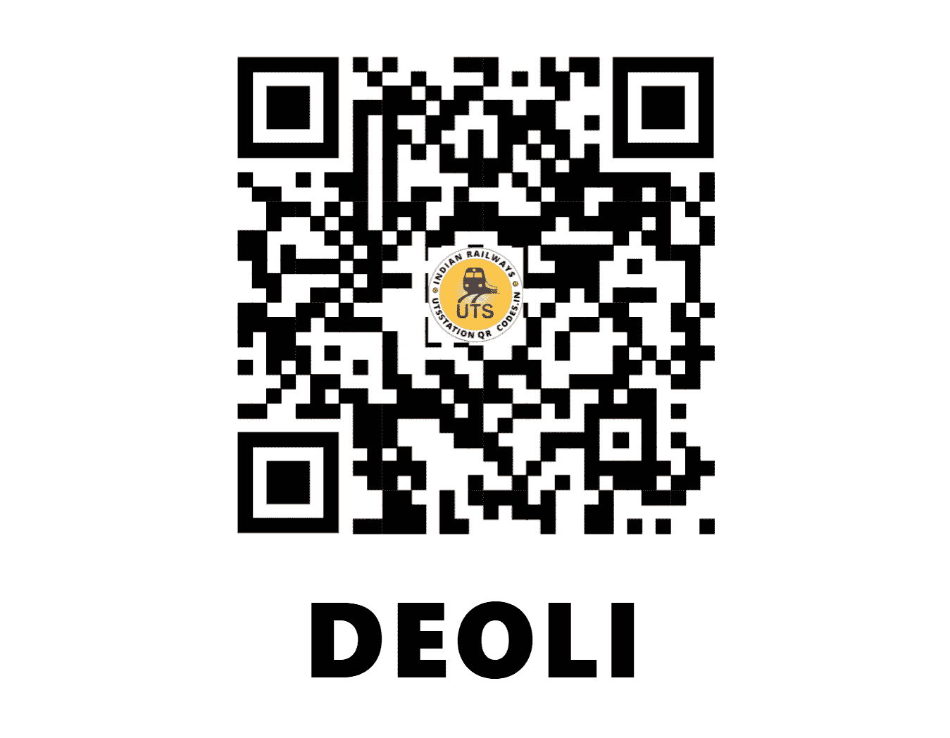 UTS QR Code for DEOLI - DELI (CR - MAHARASHTRA)