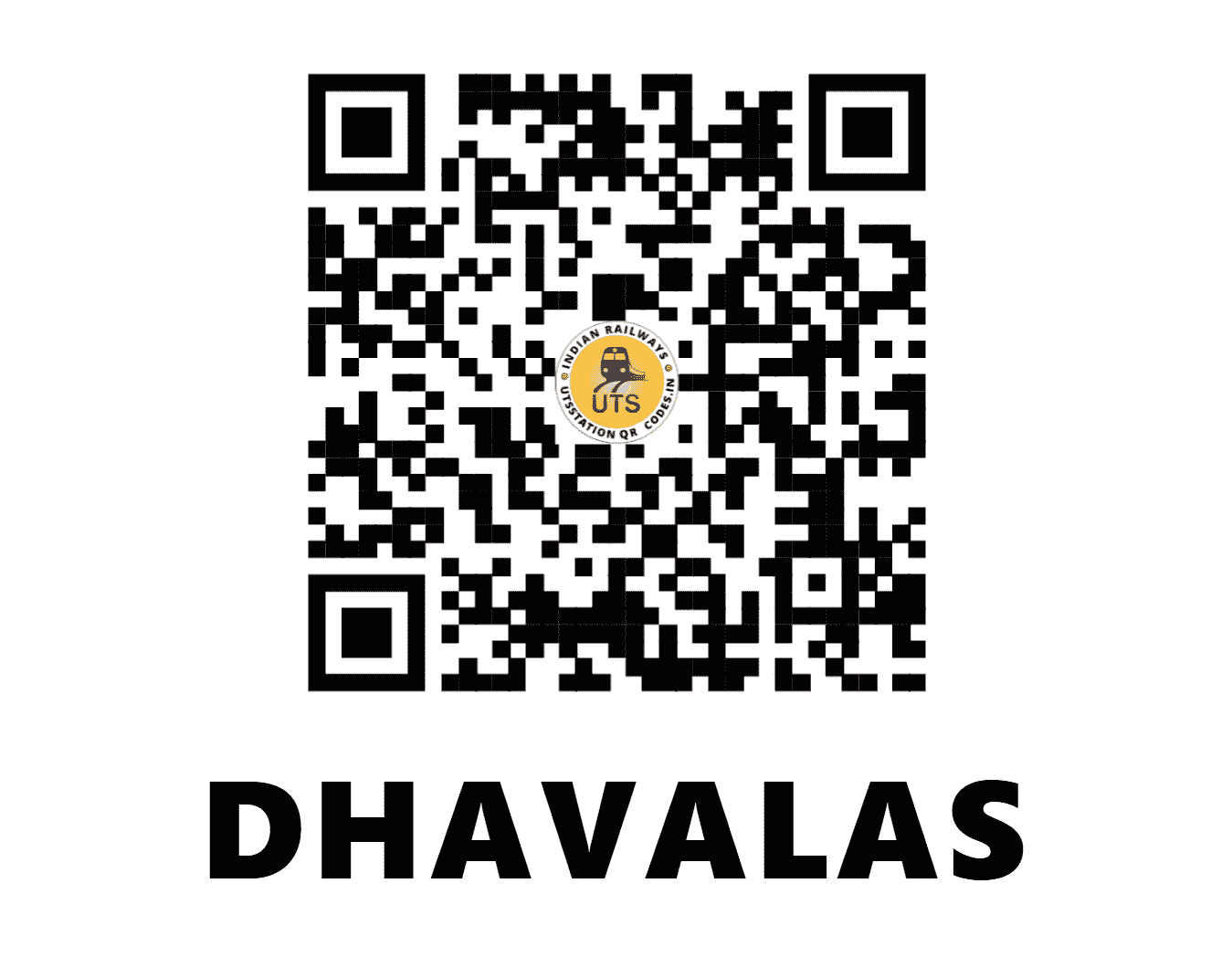 UTS QR Code for DHAVALAS - DHS (CR - MAHARASHTRA)