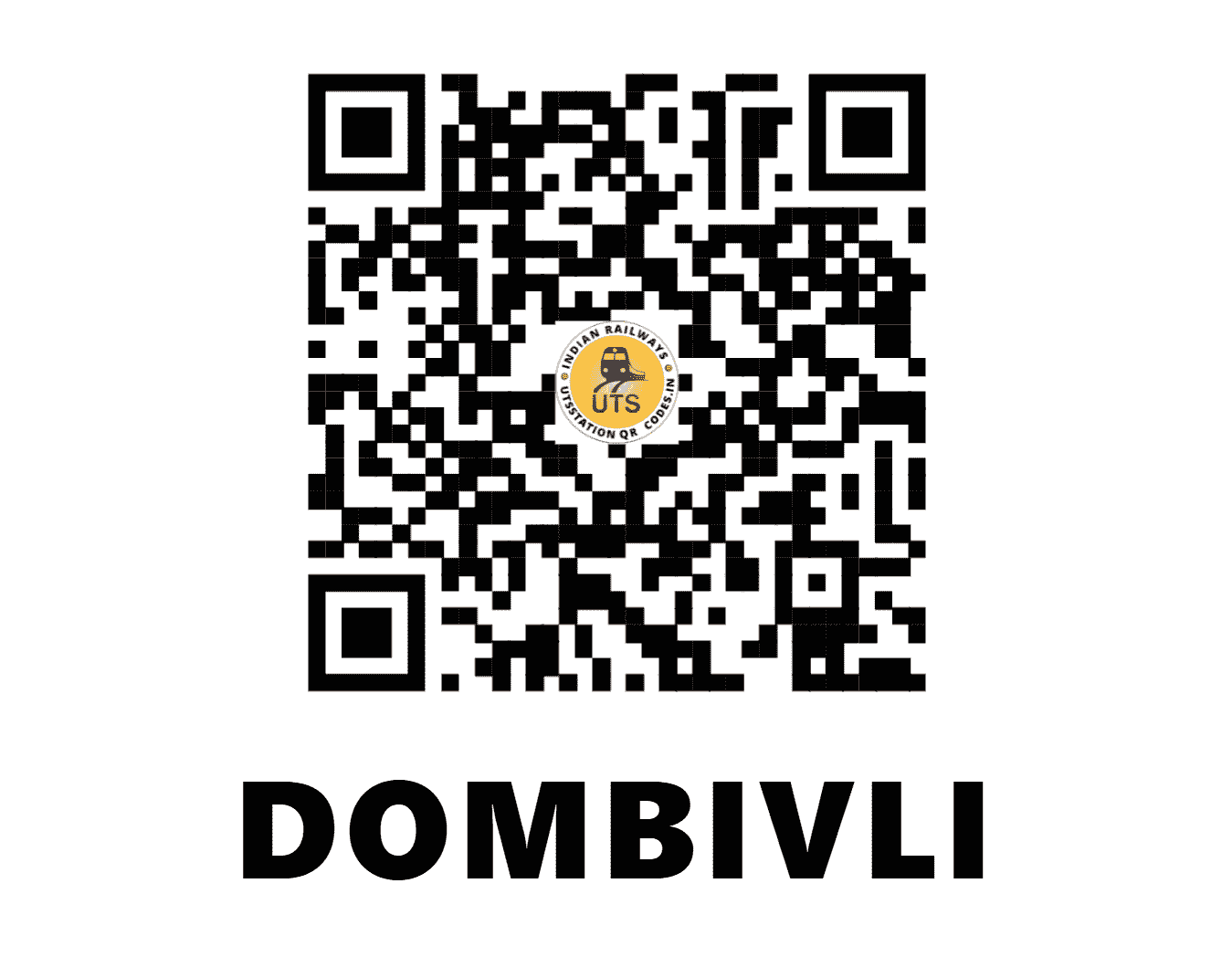 UTS QR Code for DOMBIVLI - DI (CR - MAHARASHTRA)