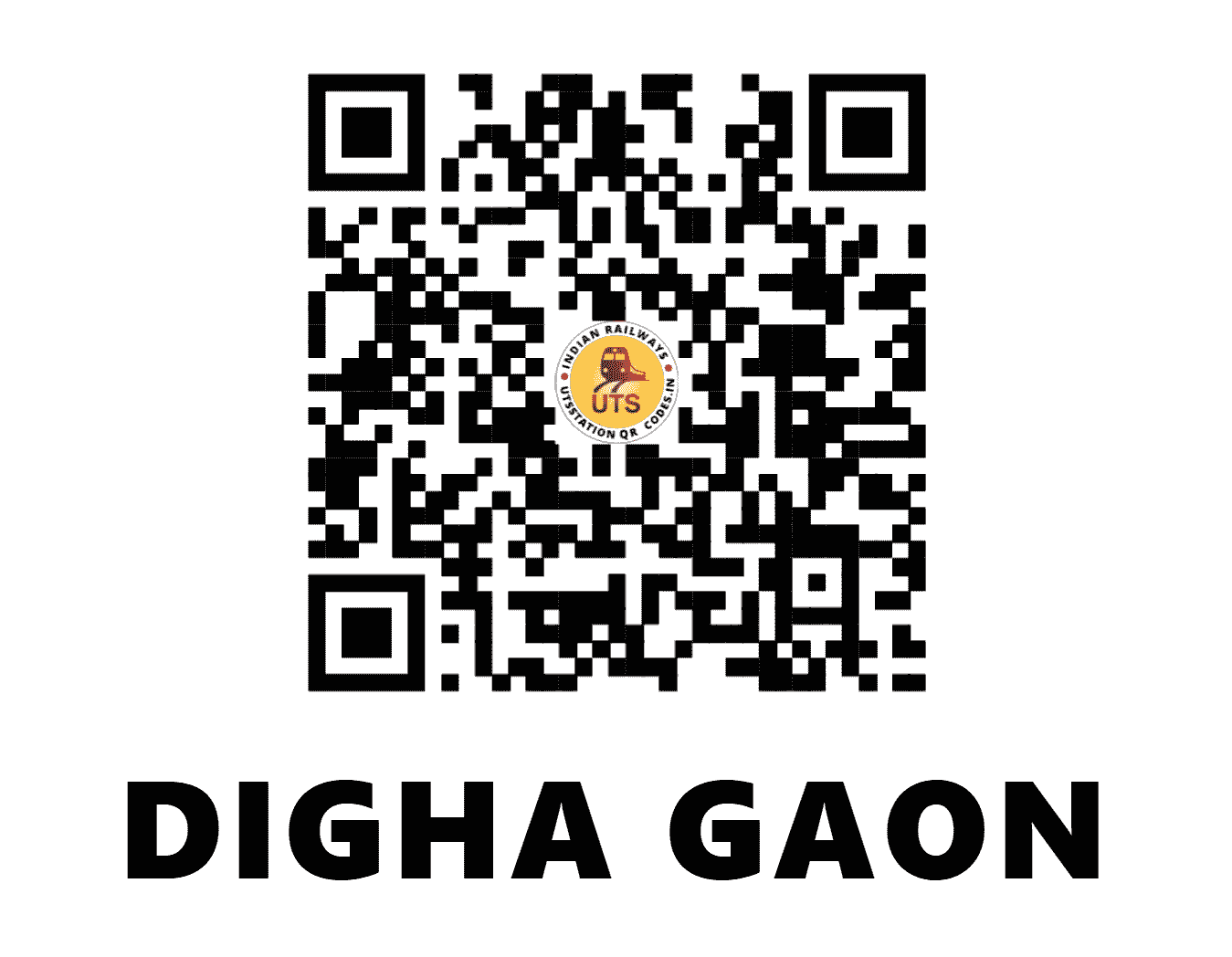 UTS QR Code for DIGHA GAON - DIGH (CR - MAHARASHTRA)