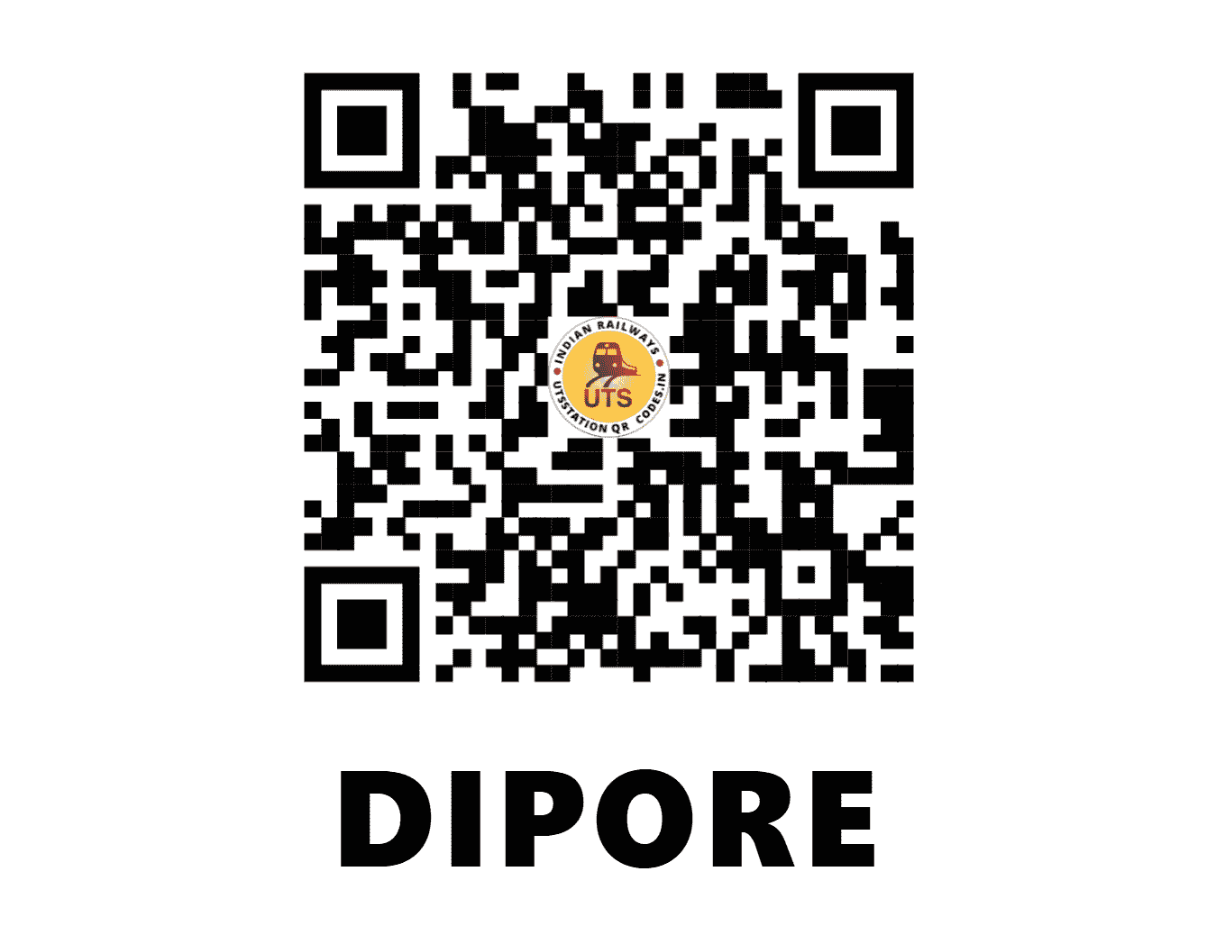 UTS QR Code for DIPORE - DIP (CR - MAHARASHTRA)