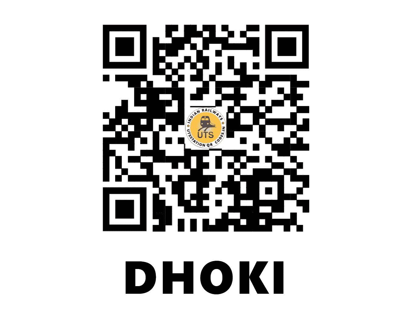 UTS QR Code for DHOKI - DKY (CR - MAHARASHTRA)