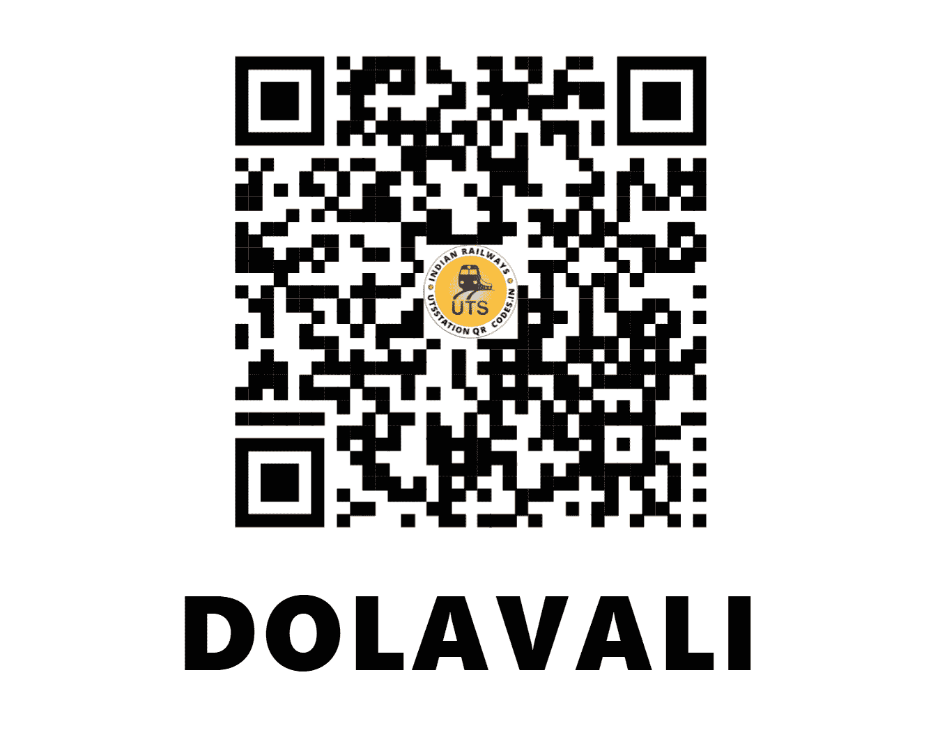 UTS QR Code for DOLAVALI - DLV (CR - MAHARASHTRA)