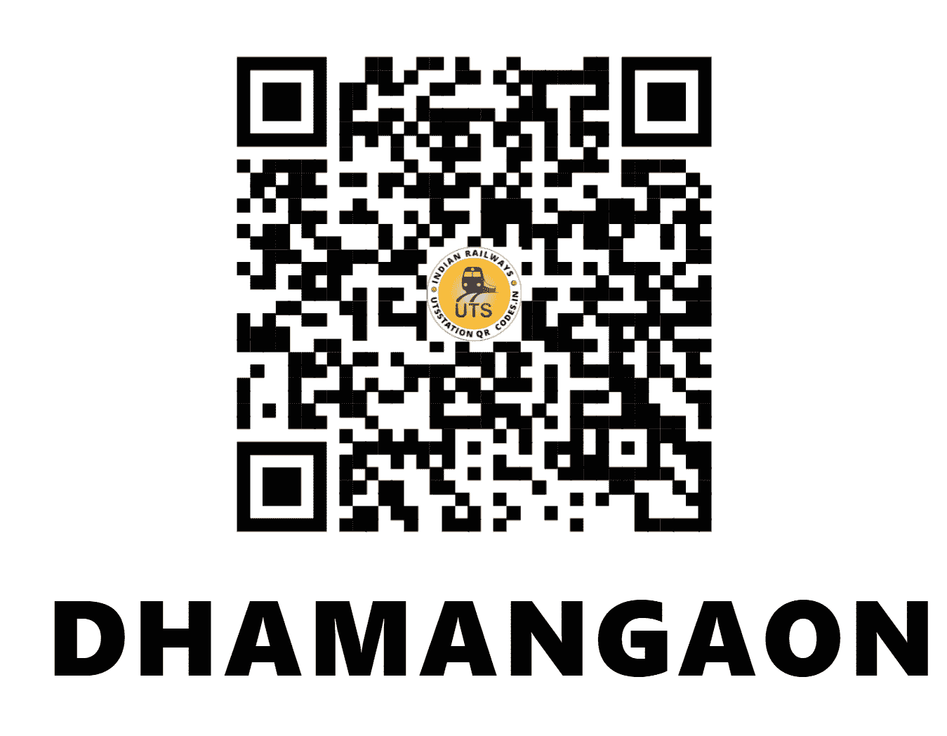 UTS QR Code for DHAMANGAON - DMN (CR - MAHARASHTRA)