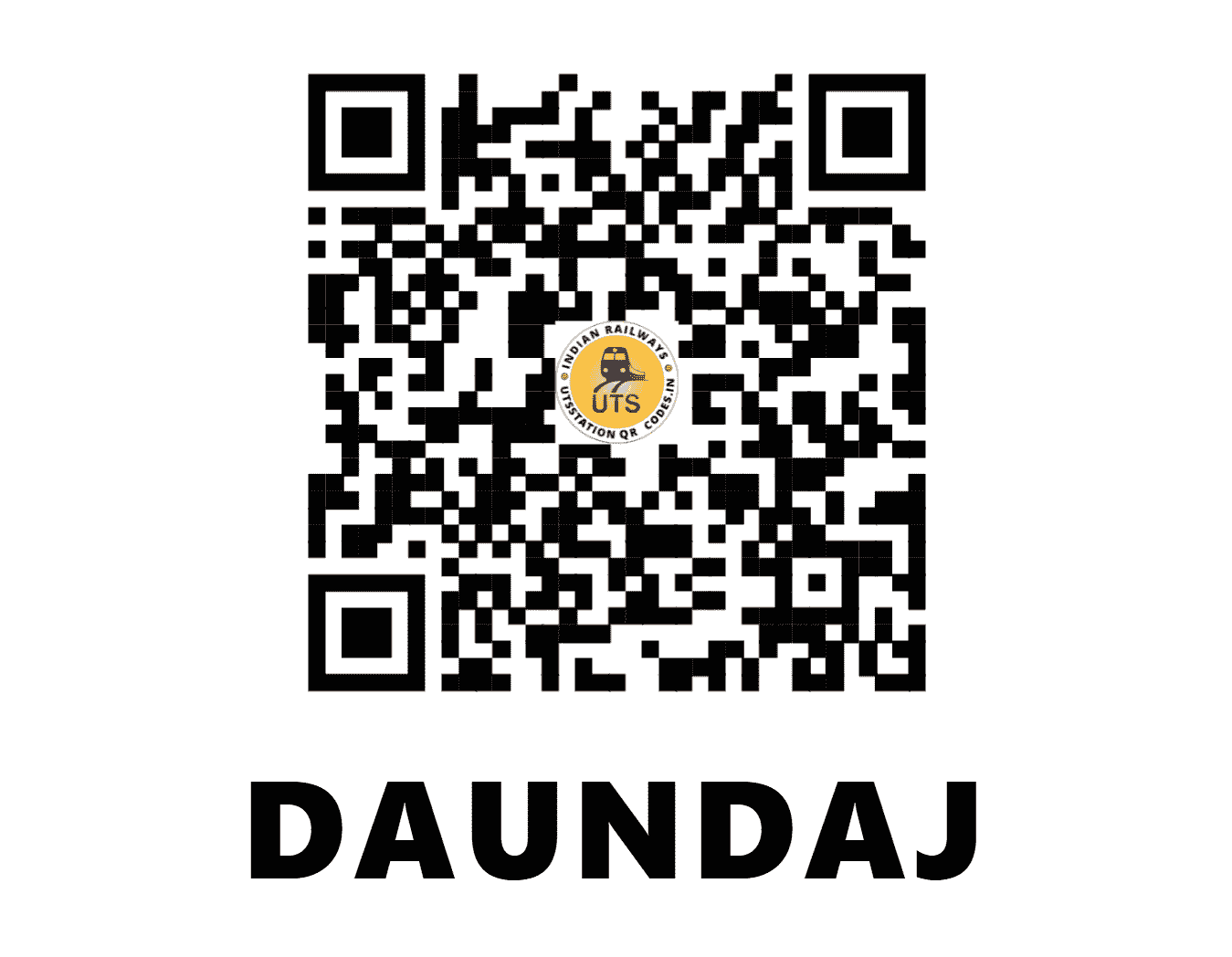 UTS QR Code for DAUNDAJ - DNJ (CR - MAHARASHTRA)