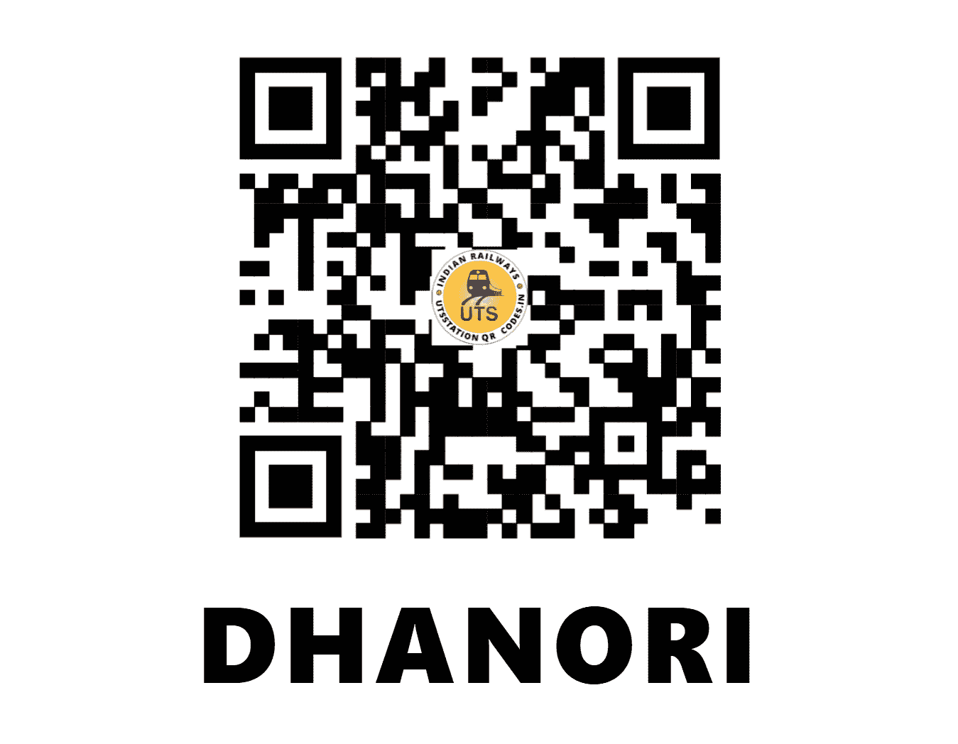UTS QR Code for DHANORI - DNZ (CR - MAHARASHTRA)
