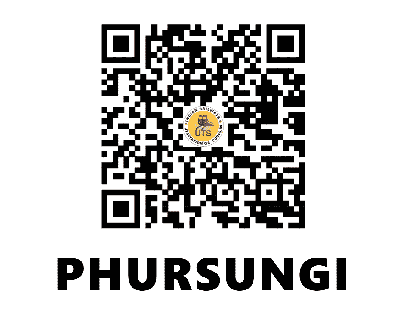 UTS QR Code for PHURSUNGI - FSG (CR - MAHARASHTRA)