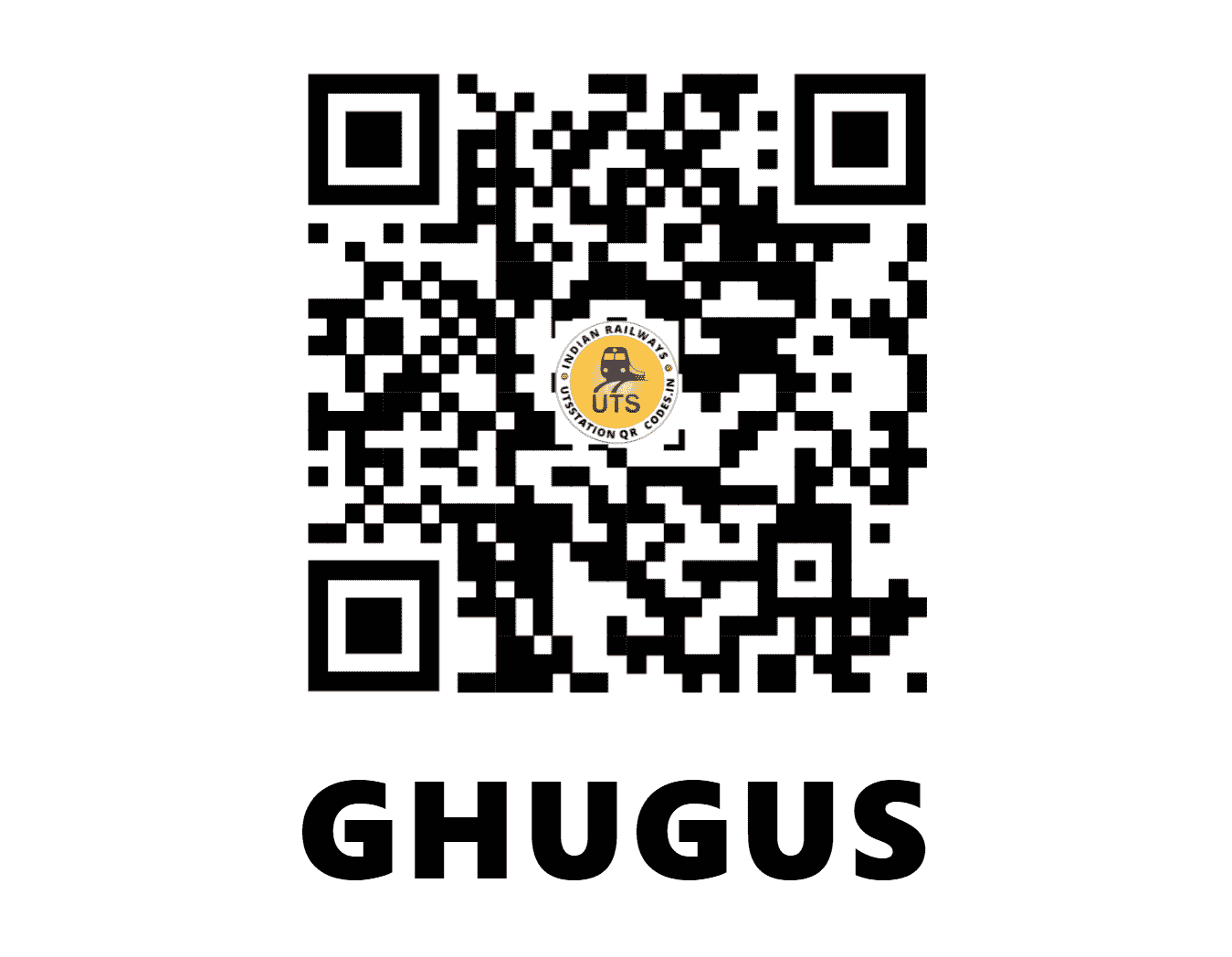 UTS QR Code for GHUGUS - GGS (CR - MAHARASHTRA)