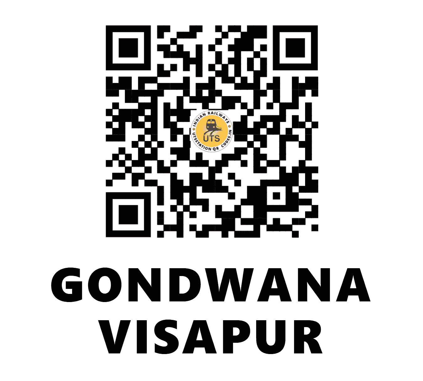 UTS QR Code for GONDWANA VISAPUR - GNVR (CR - MAHARASHTRA)