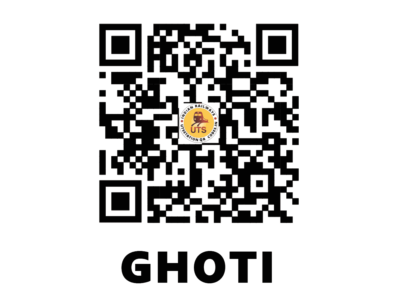 UTS QR Code for GHOTI - GO (CR - MAHARASHTRA)