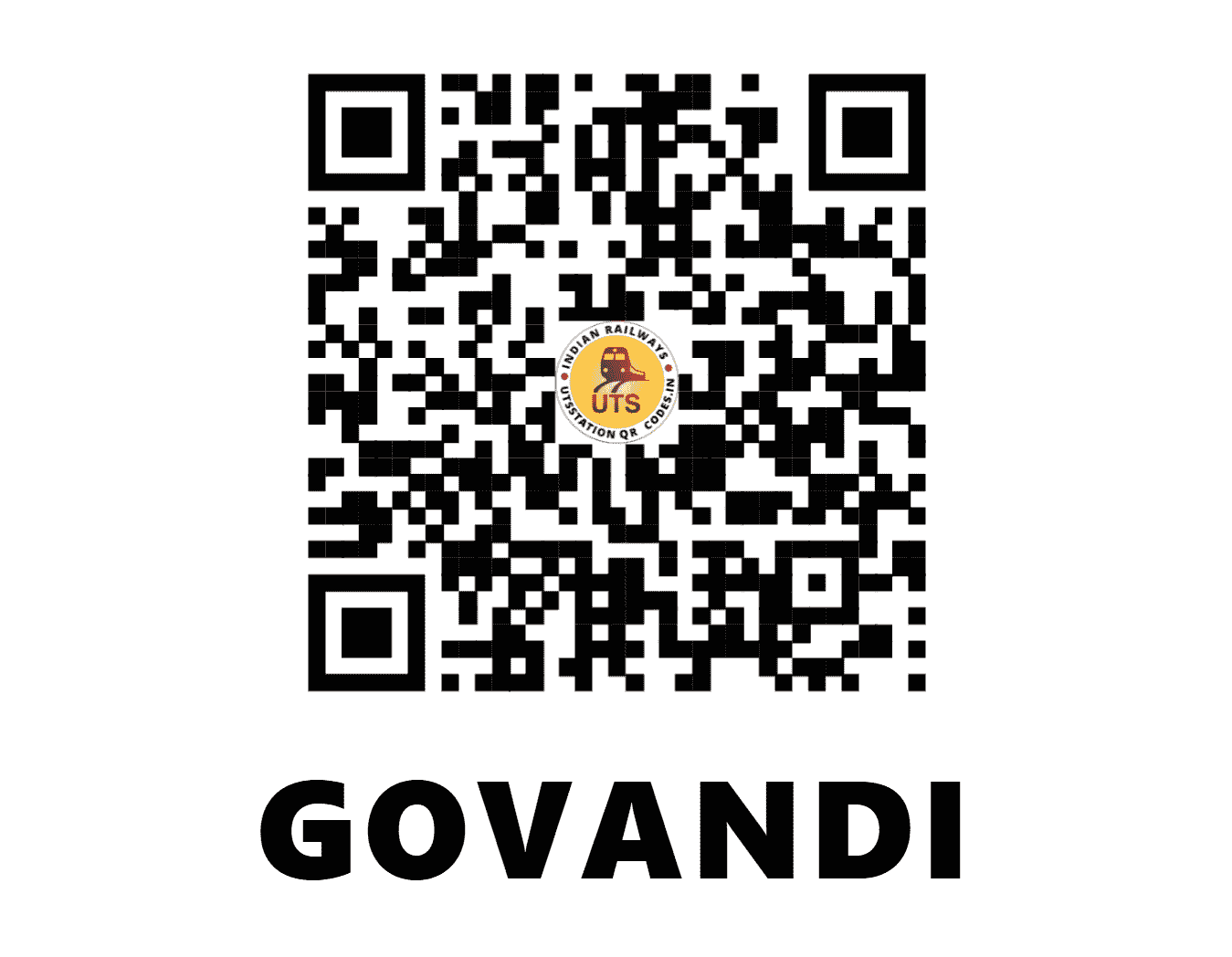UTS QR Code for GOVANDI - GV (CR - MAHARASHTRA)
