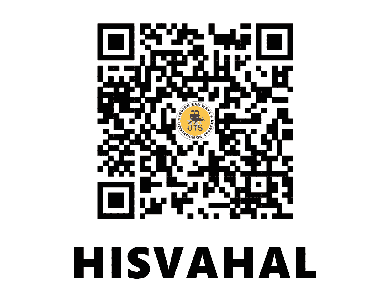 UTS QR Code for HISVAHAL - HSL (CR - MAHARASHTRA)