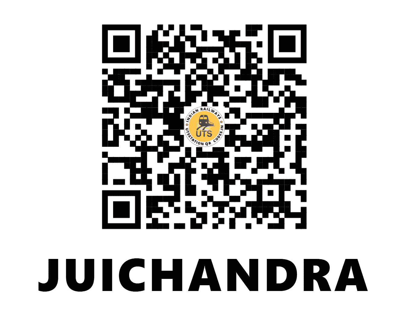 UTS QR Code for JUICHANDRA - JCNR (CR - MAHARASHTRA)
