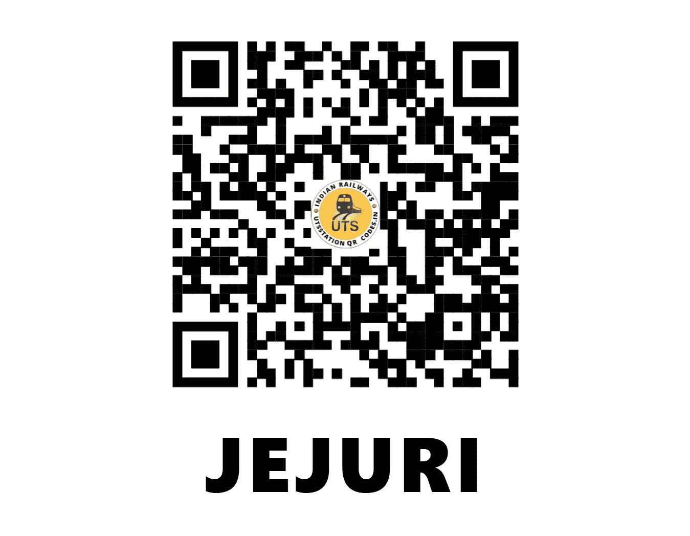 UTS QR Code for JEJURI - JJR (CR - MAHARASHTRA)