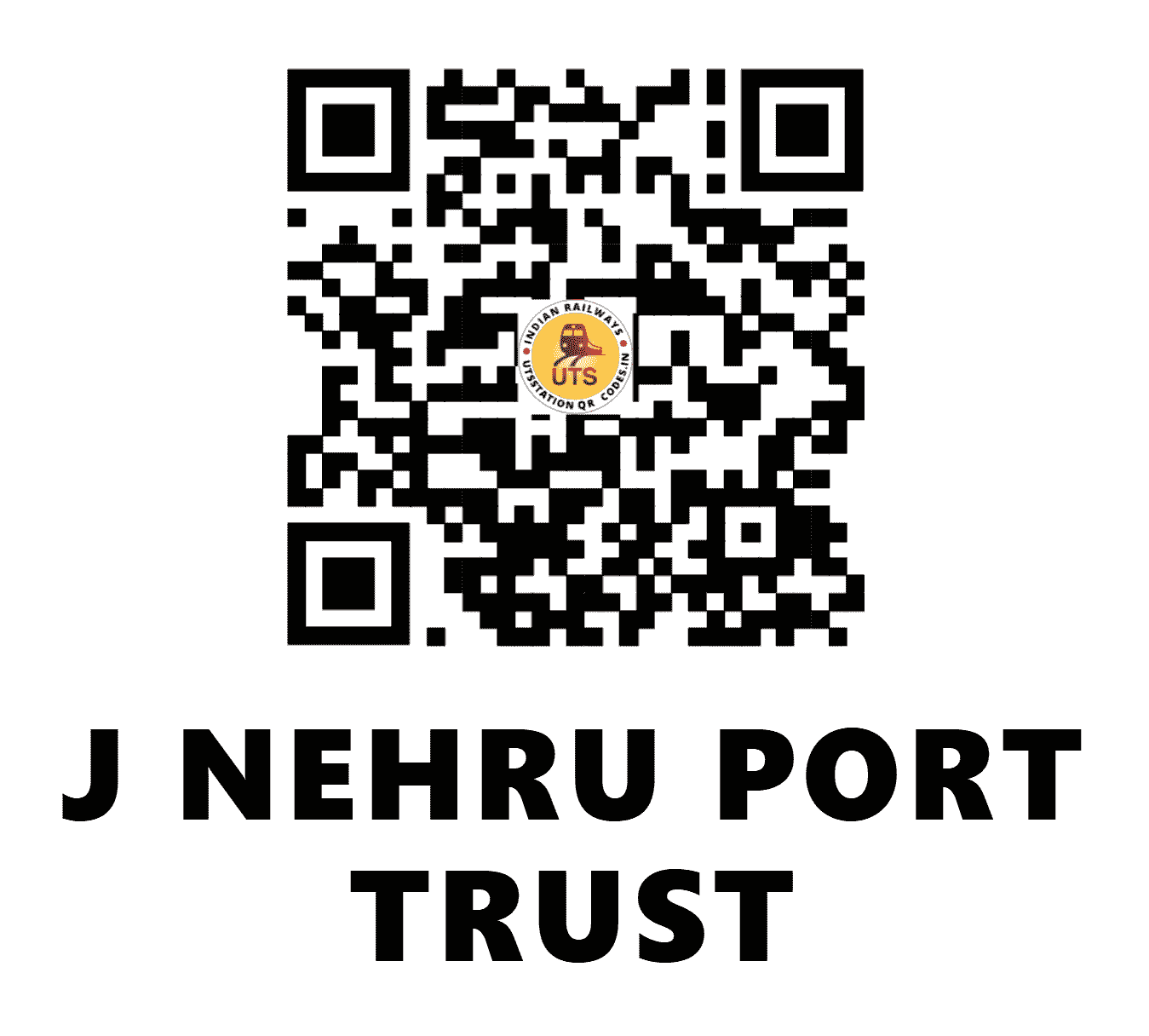 UTS QR Code for J NEHRU PORT TRUST - JNPT (CR - MAHARASHTRA)